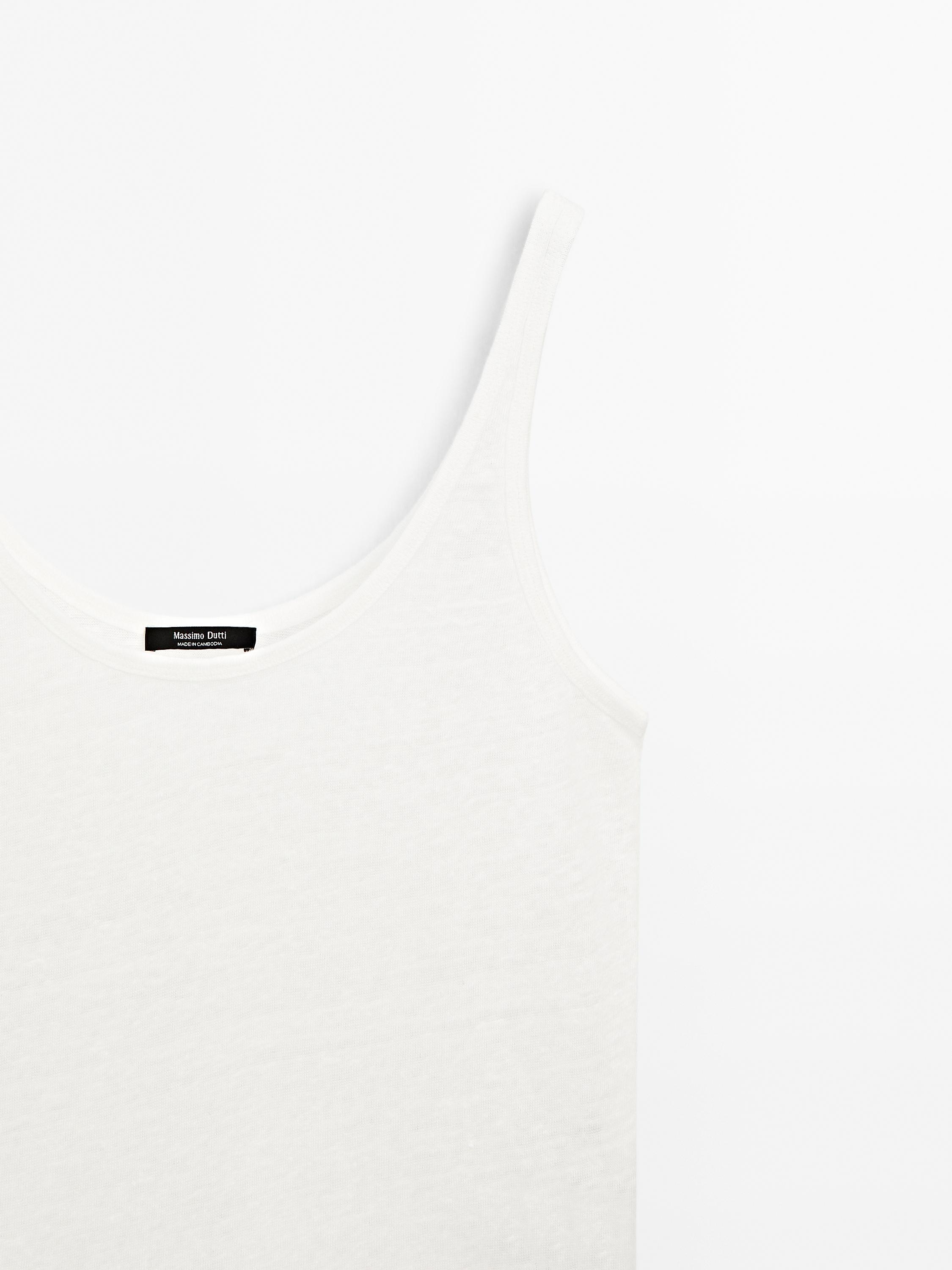 100% linen strappy top